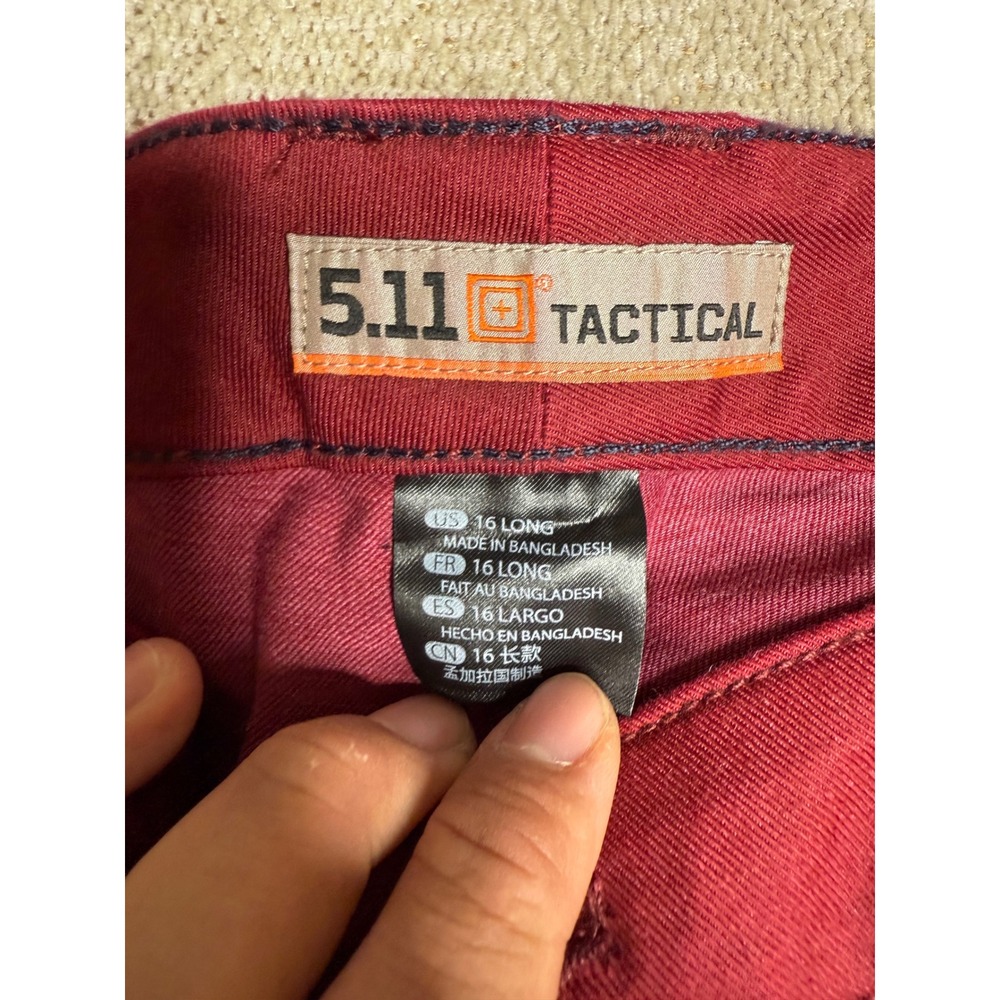 NWT 5.11‎ Tactical Defender Flex Pant Womens 16 Long Slim Burgundy Stretch - Picture 3 of 11